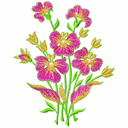 Flowers And Tree Embroidery Design 7